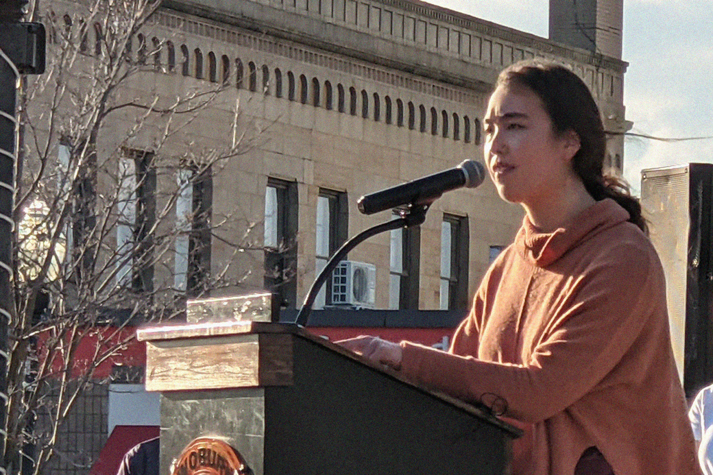 Sophie Ichizawa at the AAPI Vigil