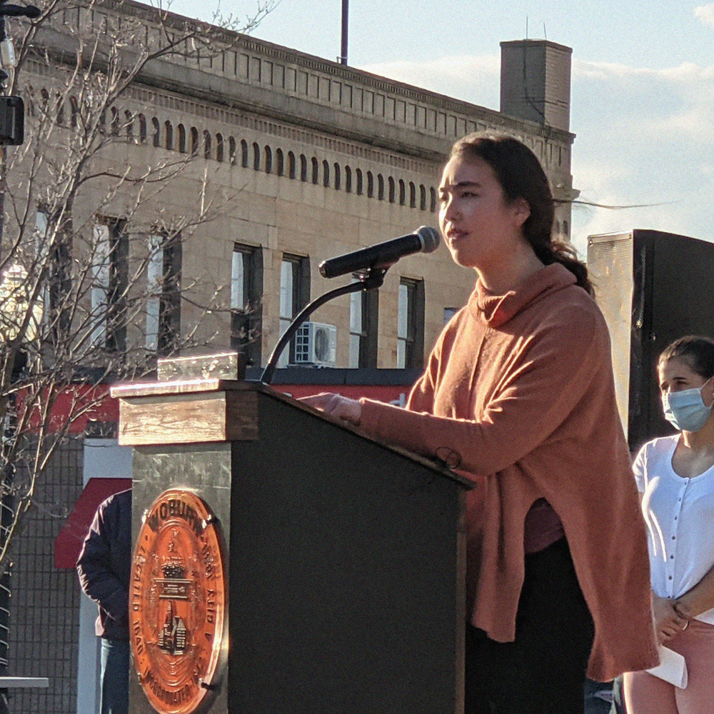Sophie Ichizawa at the AAPI Vigil