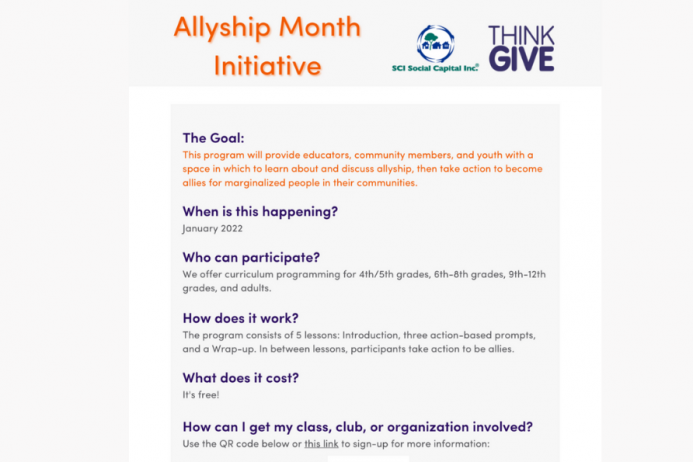 Allyship Month Launching in January 2022