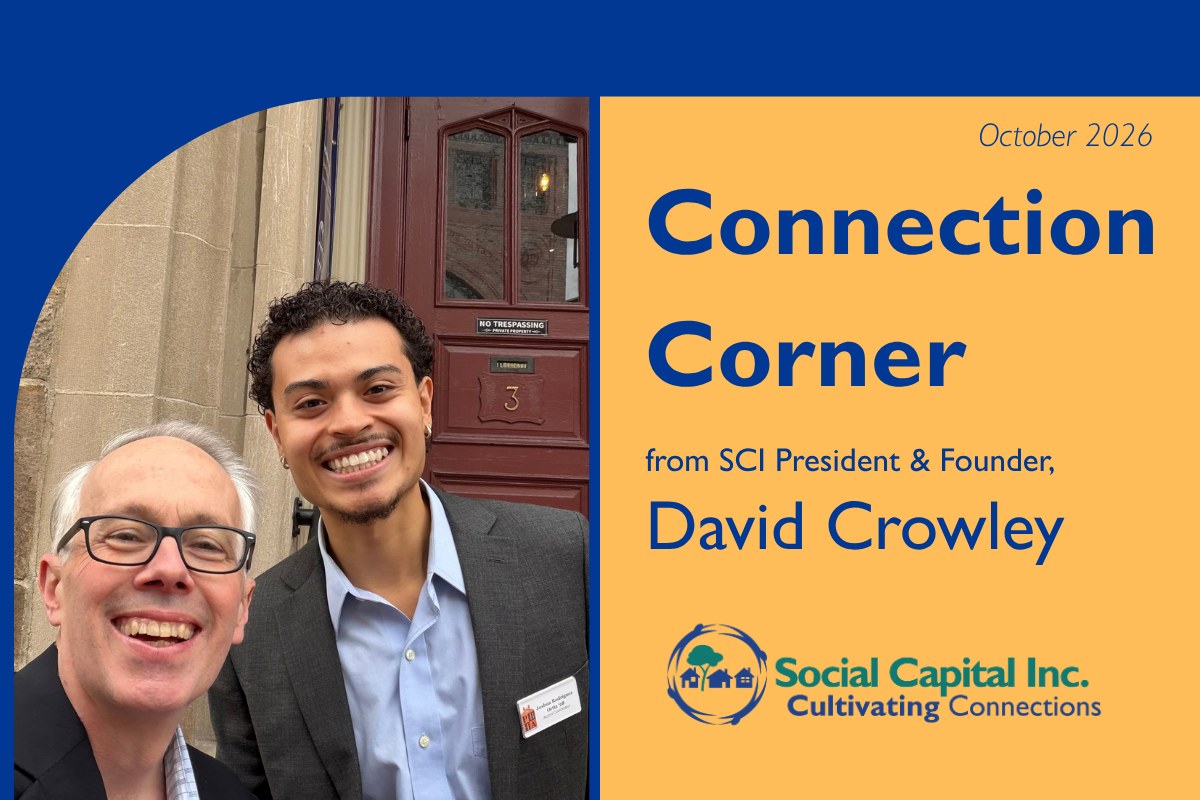 Connection Corner cover photo with David Crowley and Josh Rodriguez Ortiz.